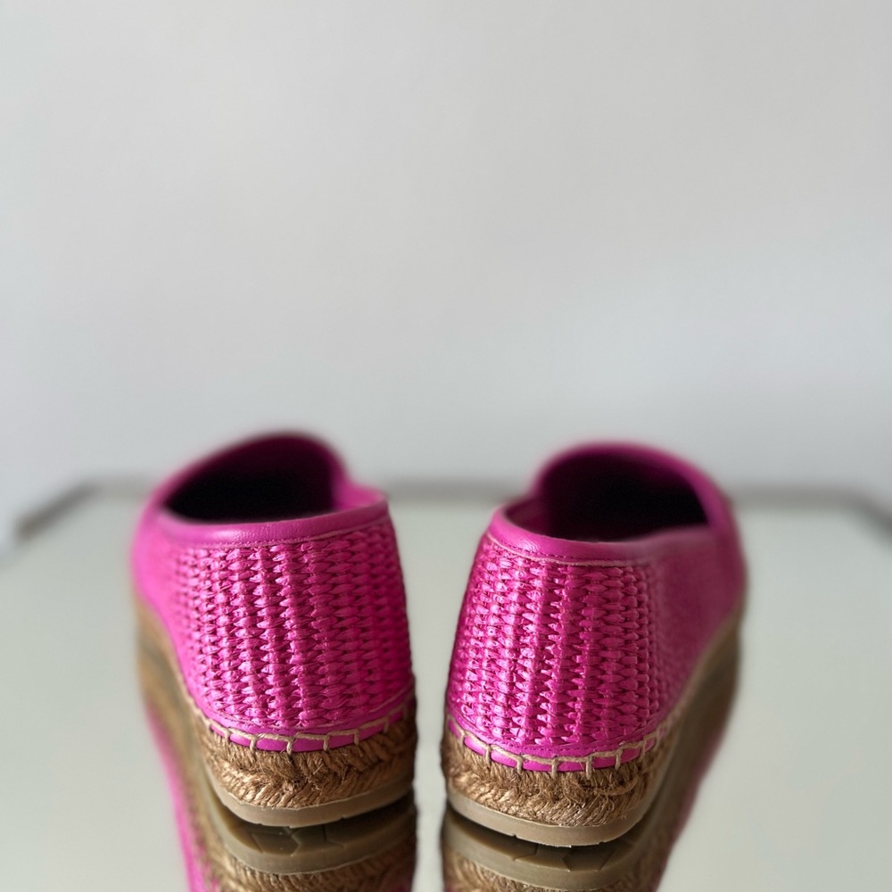 New JIMMY CHOO Brie Flat logo raffia espadrilles $595 37 - Picture 12 of 12
